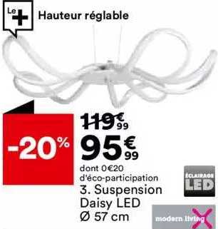 suspension daisy led ø 57 cm modern living
