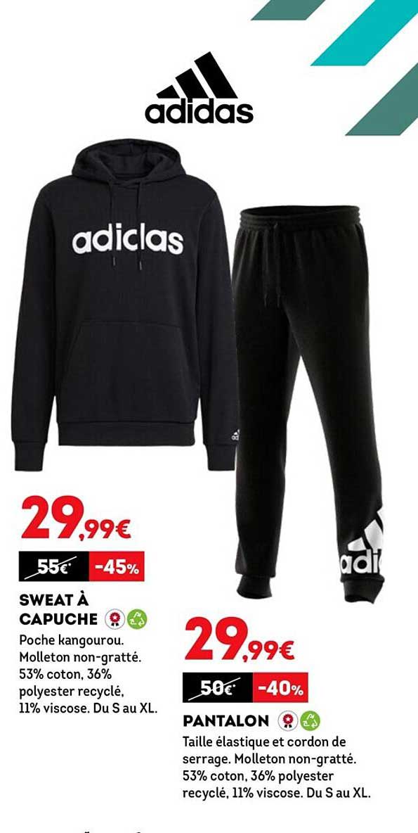 Sweat à Capuche Adidas, Pantalon Adidas
