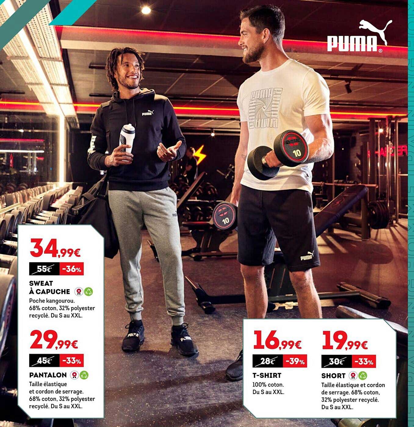 sweat à capuche puma, pantalon puma, t-shirt puma, short puma