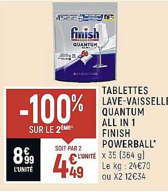 tablettes lave-vaisselle quantum all in 1 finish powerball