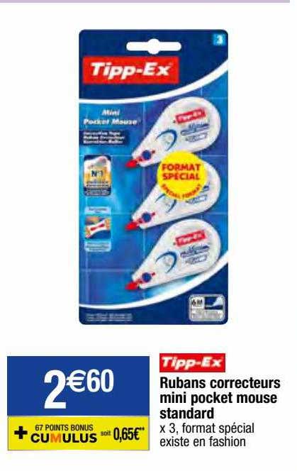 tipp-ex rubans correcteurs mini pocket mouse standard