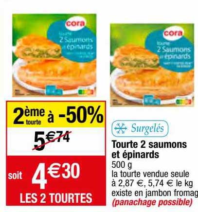 Tourte 2 Saumons Et épinards Cora