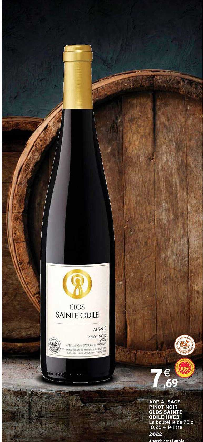 aop alsace pinot noir clos sainte odile hve3 2022
