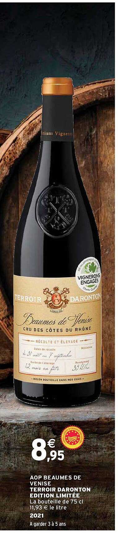 aop beaumes de venise terroir daronton édition limitée 2021