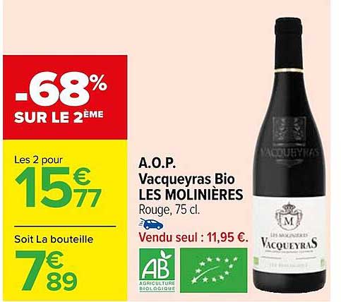 a.o.p. vacqueyras bio les molinières