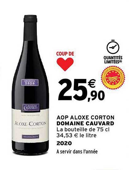 aop aloxe corton domaine cauvard 2020