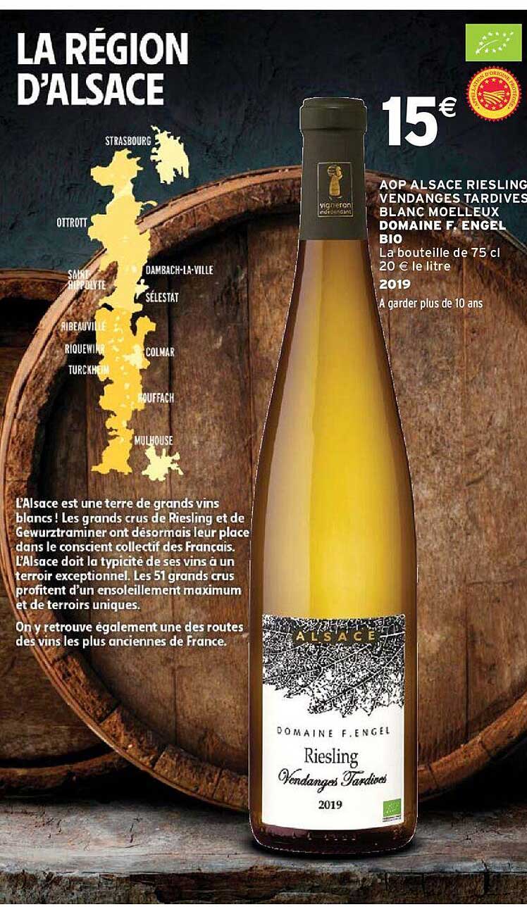 aop alsace riesling vendanges tardives blanc moelleux domaine f. engel bio 2019