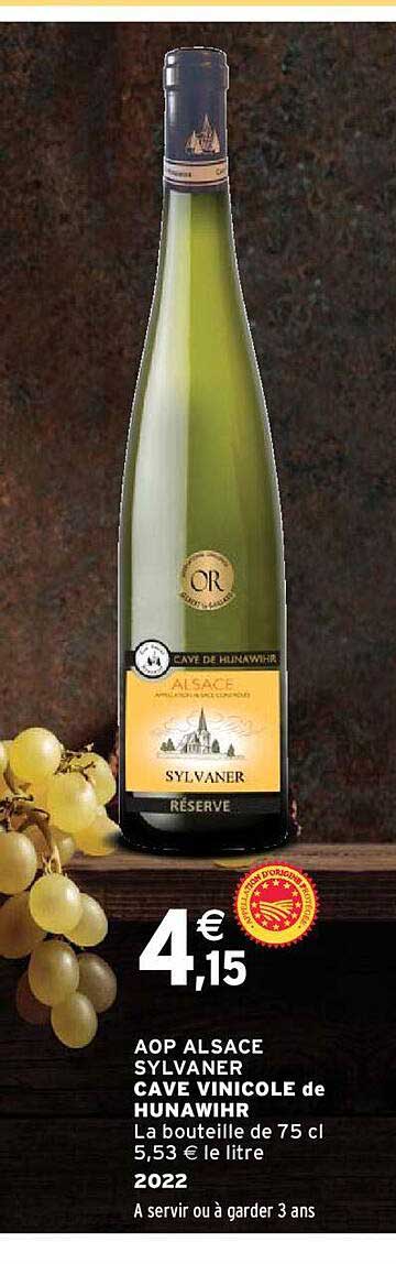 aop alsace sylvaner cave vinicole de hunawihr 2022