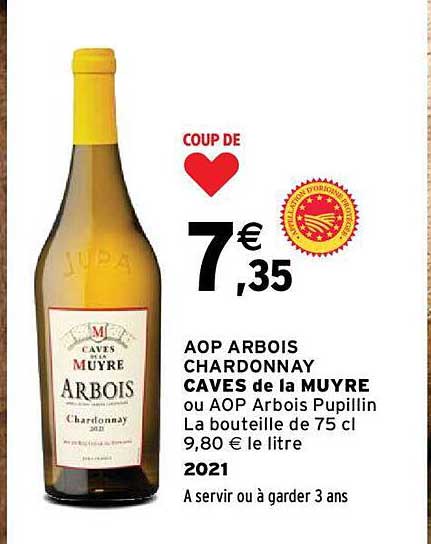aop arbois chardonnay caves de la muyre 2021