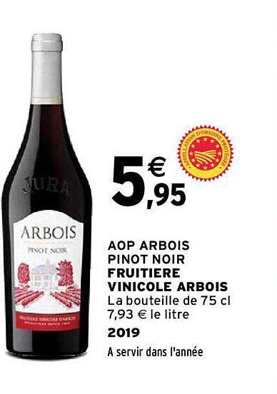 aop arbois pinot noir fruitière vinicole arbois 2019