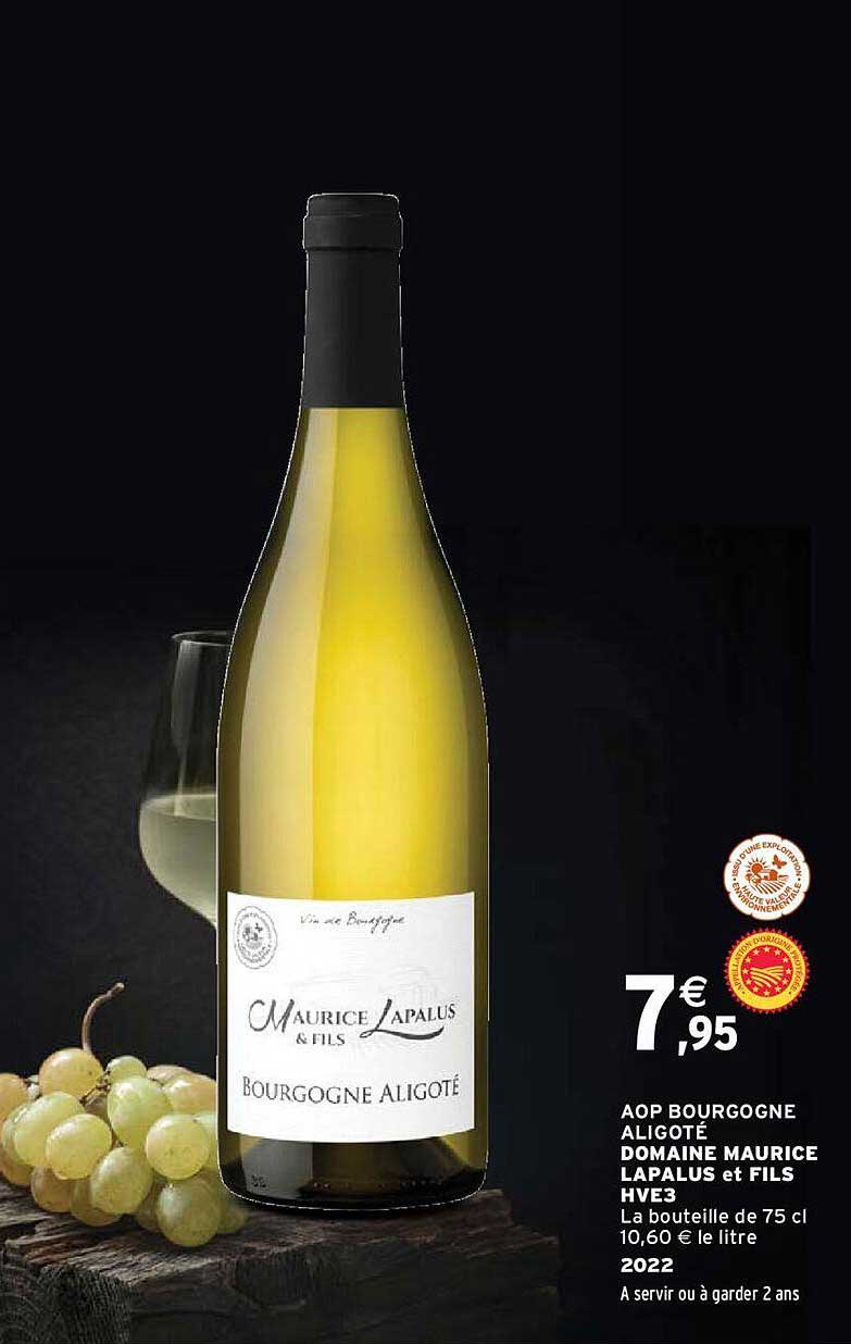 aop bourgogne aligoté domaine maurice lapalus et fils hve3 2022