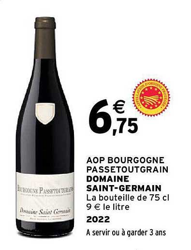 aop bourgogne passetoutgrain domaine saint-germain 2022