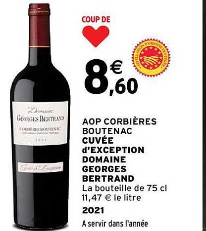 aop corbières boutenac cuvée d'exception domaine georges bertrand 2021