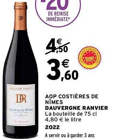 aop costières de nîmes dauvergne ranvier 2022