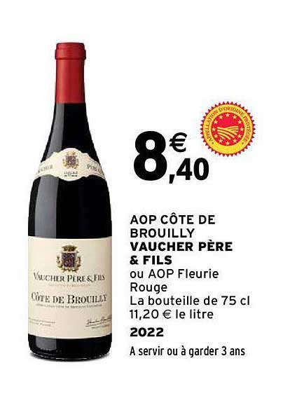 aop côte de brouilly vaucher père & fils