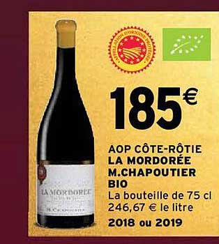 aop côte-rôtie la mordorée m.chapoutier bio 2018 ou 2019