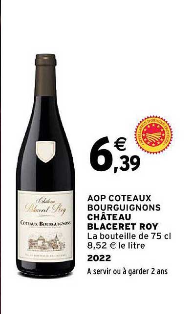 aop coteaux bourguignons château blaceret roy 2022