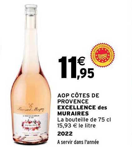 aop côtes de provence excellence des muraires 2022