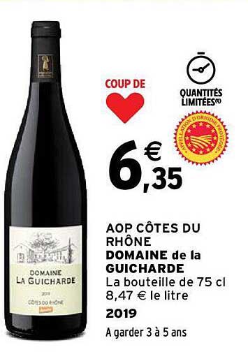 aop côtes du rhône domaine de la guicharde 2019