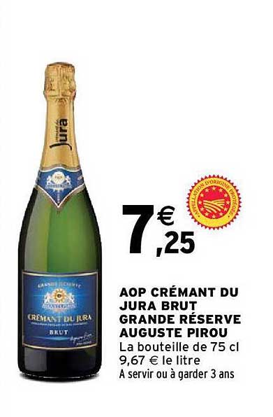 aop crémant du jura brut grande réserve auguste pirou