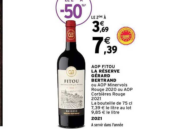 aop fitou la réserve garard bertrand 2021