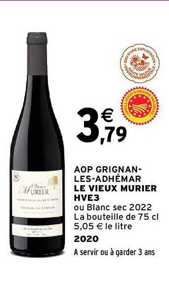 aop grignan-les-adhémar le vieux murier hve3 2020