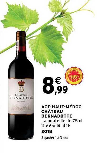 aop haut-médoc château bernadotte 2018