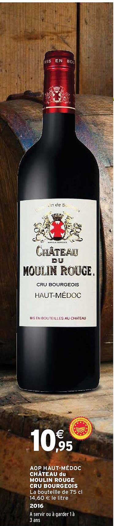 aop haut-médoc château du moulin rouge cru bourgeois 2016