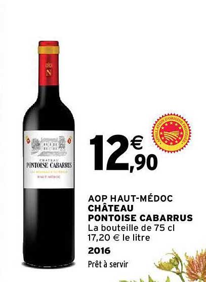 aop haut-médoc château pontoise cabarrus 2016