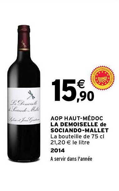 aop haut-médoc la demoiselle de sociando-mallet 2014