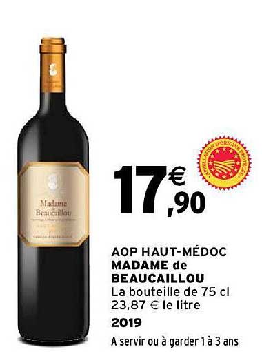 aop haut-médoc madame de beaucaillou 2019