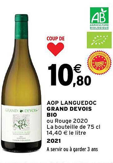 aop languedoc grand devois bio 2021