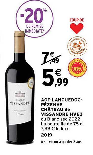 aop languedoc-pézenas château de vissandre hve3 2019