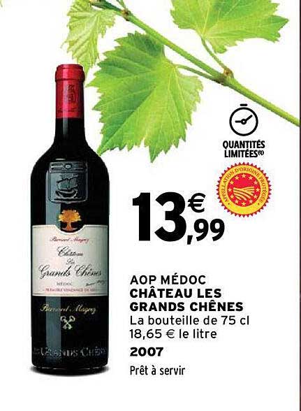 aop médoc château les grands chênes 2007