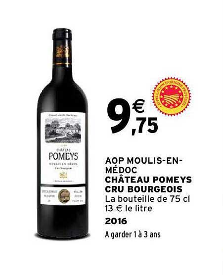 aop moulis-en-médoc château pomeys cru bourgeois 2016
