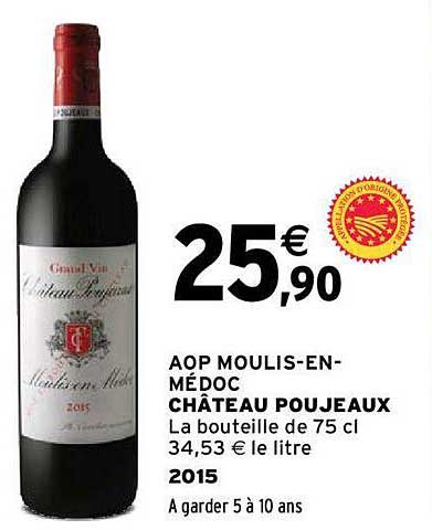 aop moulis-en-médoc château poujeaux 2015
