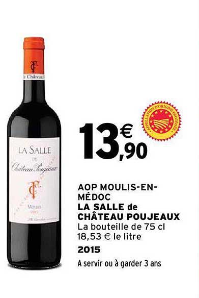 aop moulis-en-médoc la salle de château poujeaux 2015