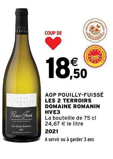 aop pouilly-fuissé les 2 terroirs domaine romanin hve3 2021