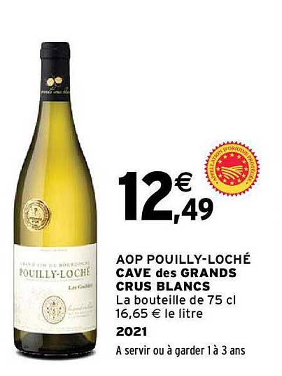 aop pouilly-loché cave des grands crus blancs 2021