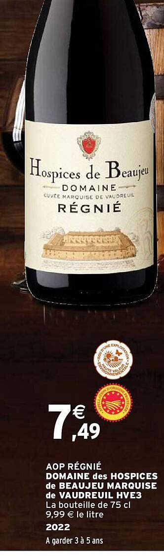 aop régnié domaine des hospices de beaujeu marquise de vaudreuil hve3 2022