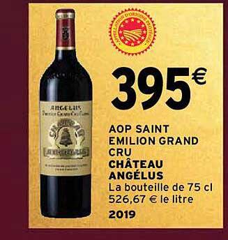 aop saint émilion  grand cru château angélus 2019