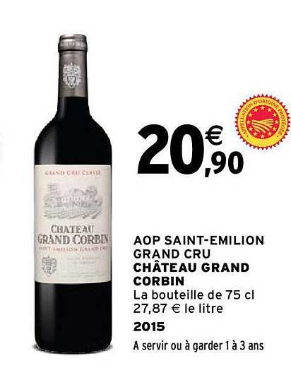 aop saint-émilion grand cru château grand corbin 2015