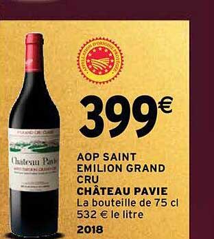 aop saint émilion grand cru château pavie 2018