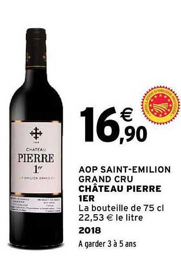 aop saint-émilion grand cru château pierre 1er 2018