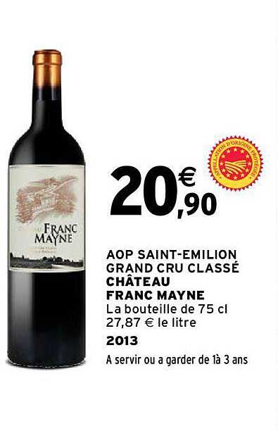 aop saint-émilion grand cru classé château franc mayne 2013