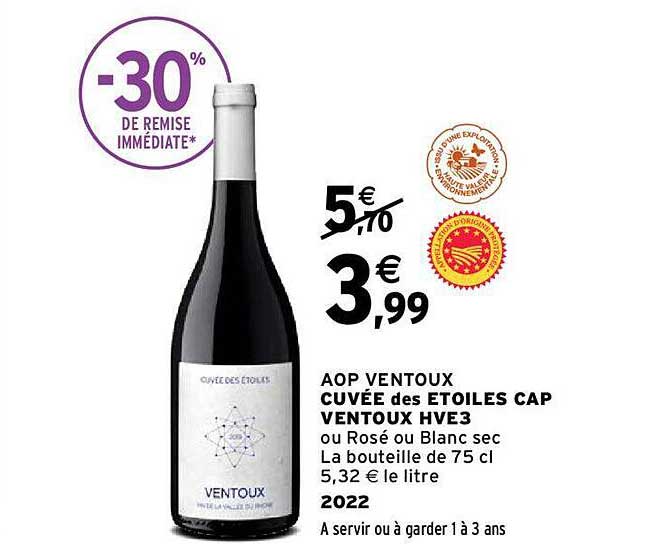 Aop Ventoux Cuvée Des étoiles Cap Ventoux Hve3 2022