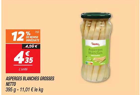asperges blanches grosses netto