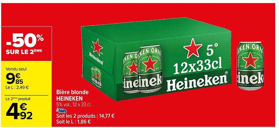 Bière Blonde Heineken