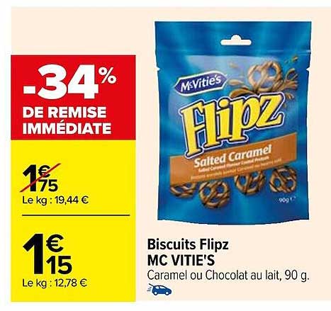Biscuits Flipz Mc Vitie's