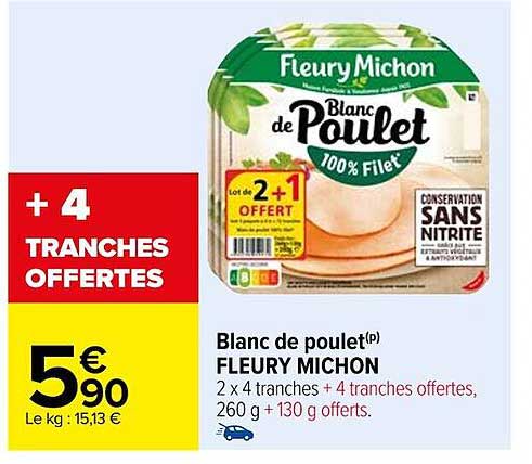 blanc de poulet fleury michon